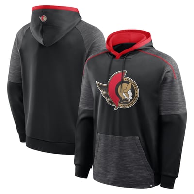 Ottawa Senators Fanatics Goaltender Defender Raglan Pullover Hoodie - Black